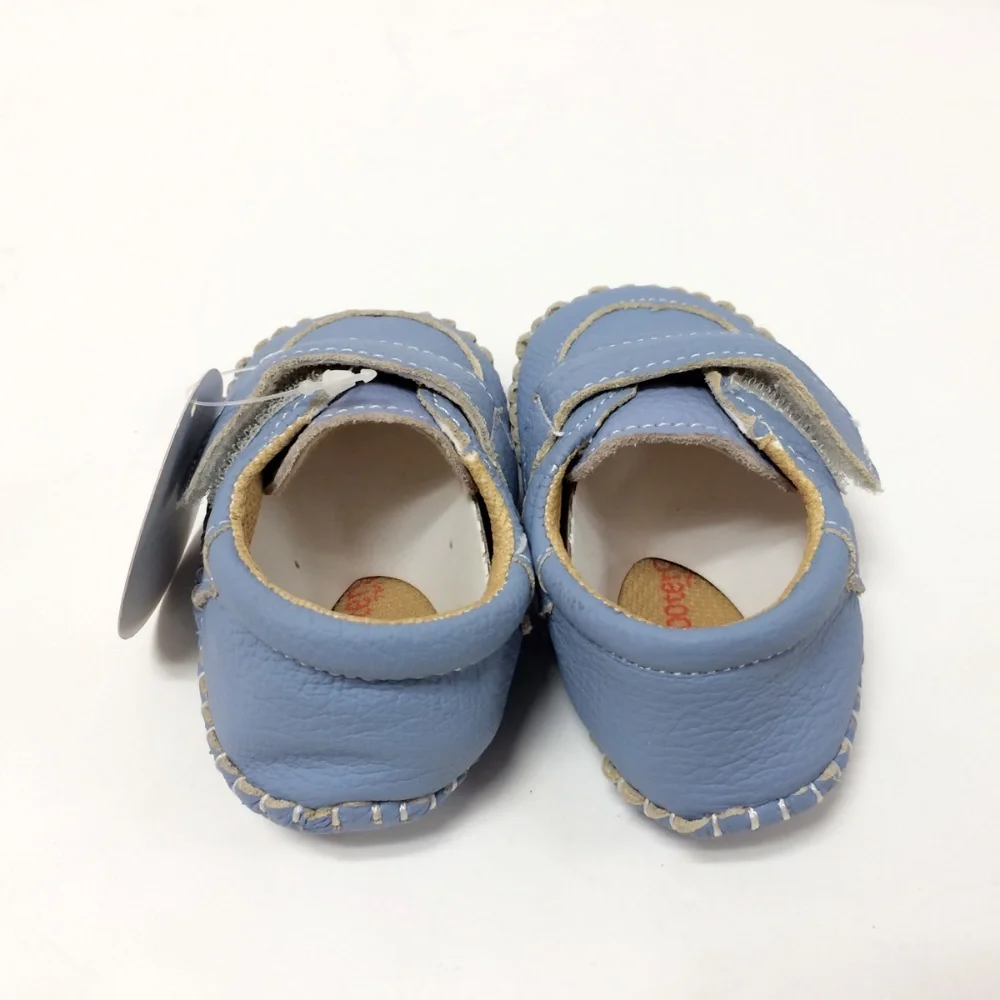 Toot Skooters  Blue Handmade Baby  Crib Shoes 0-6 M